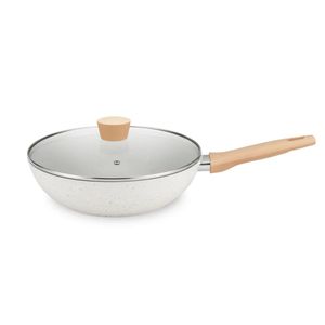 Wok Carmela Vanilla Revestimento Antiaderente Ceramic Flon 3,5L - MTA