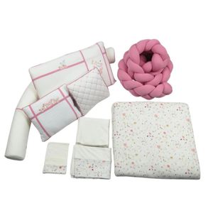 Kit Berço 9 Peças 100% Algodão Suedine Blossom - Hug