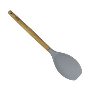 Colher Espátula Silicone Com Cabo Madeira Faia Cucina - Fracalanza