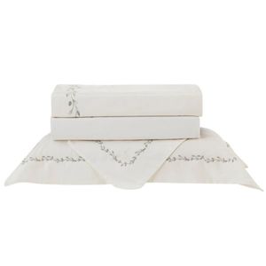 Jogo de Cama Queen 4 Peças 100% Algodão Cetim 300 Fios Gardens - Kacyumara