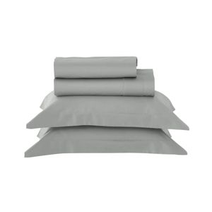 Jogo de Cama 4 Peças Casal Percal 300 Fios Satinée Tinto - Kacyumara