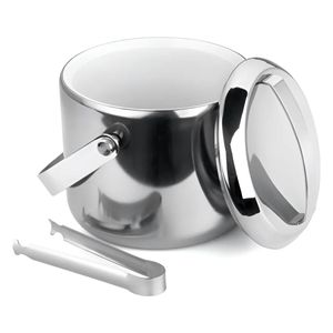 Balde Térmico de Gelo 1 Litro 100% Inox Com Tampa e Pinça 7910 - Forma