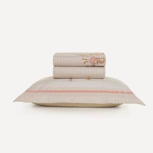 Jogo de Cama Infantil Solteiro 200 Fios 100% Algodão Daisy - Karsten