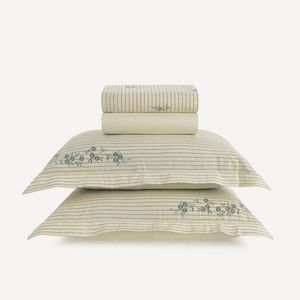Jogo de Cama 4 Peças Queen 200 Fios Bordado Elise - Karsten
