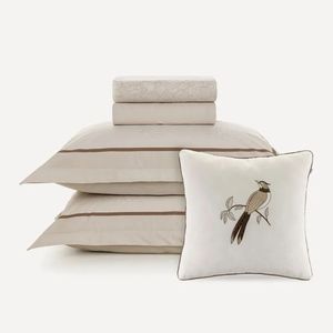 Jogo de Cama 5 Peças Queen com Capa de Almofada 100% Algodão Mallu - Karsten